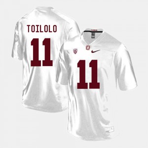 #11 Men's High School White Stanford Cardinal Levine Toilolo Jersey College Football 414804-399