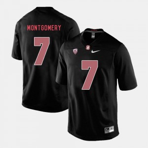Stitched Black College Football #7 Men Stanford University Ty Montgomery Jersey 696414-823