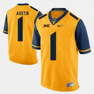 Mens Alumni Football Game Official WVU Tavon Austin Jersey Gold #1 452458-900