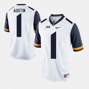 WVU Tavon Austin Jersey Mens University White Alumni Football Game #1 761380-639