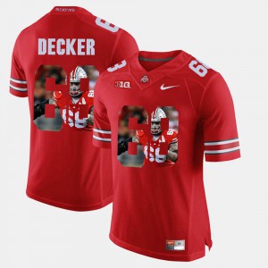 Official For Men's Ohio State Buckeye Taylor Decker Jersey #68 Pictorial Fashion Scarlet 883623-545