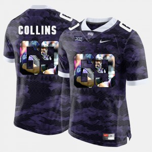 Mens High-School Pride Pictorial Limited Purple Horned Frogs Aviante Collins Jersey #69 Stitched 589926-610