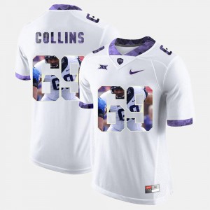 #69 High-School Pride Pictorial Limited Official Horned Frogs Aviante Collins Jersey White Men's 376998-764