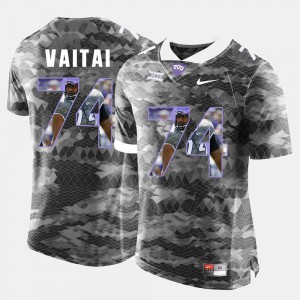 Stitched For Men High-School Pride Pictorial Limited Grey Texas Christian University Halapoulivaati Vaitai Jersey #74 766264-743