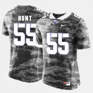 Grey #55 Stitch College Football Horned Frogs Joey Hunt Jersey Men's 189227-136