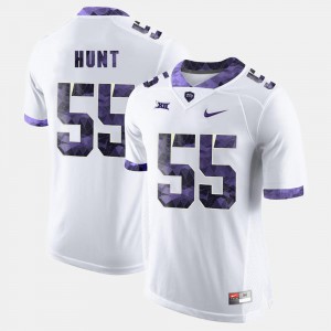 #55 White College Football Stitched Horned Frogs Joey Hunt Jersey Men's 190338-325