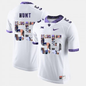 High-School Pride Pictorial Limited White Embroidery TCU University Joey Hunt Jersey #55 For Men 554950-816
