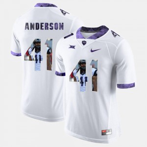 Alumni White Mens High-School Pride Pictorial Limited #41 TCU Horned Frogs Jonathan Anderson Jersey 391255-759