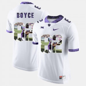 #82 Stitched White TCU Josh Boyce Jersey For Men's High-School Pride Pictorial Limited 316459-526