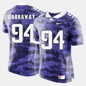 TCU Josh Carraway Jersey Men's College Football Official Purple #94 343689-508