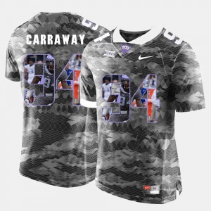 Men High-School Pride Pictorial Limited Texas Christian University Josh Carraway Jersey Grey #94 Stitched 496355-980