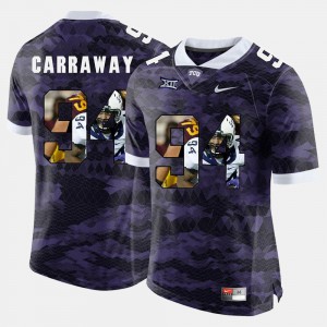 Purple #94 High-School Pride Pictorial Limited Stitched Mens TCU University Josh Carraway Jersey 759554-417
