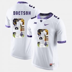 White High-School Pride Pictorial Limited For Men #9 Horned Frogs Josh Doctson Jersey Stitched 863902-615