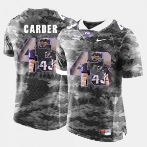 High-School Pride Pictorial Limited #43 University Grey For Men's Texas Christian Tank Carder Jersey 513142-936