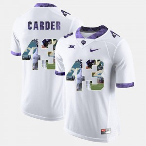 For Men's High-School Pride Pictorial Limited #43 TCU Tank Carder Jersey Stitched White 402102-996