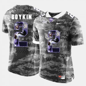 Grey #2 Stitched High-School Pride Pictorial Limited Horned Frogs Trevone Boykin Jersey For Men's 544434-919