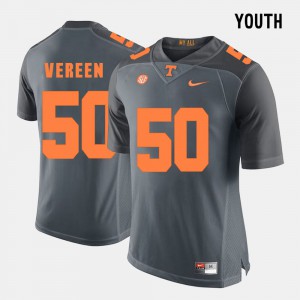 Youth(Kids) NCAA #50 Grey UT Corey Vereen Jersey College Football 302538-721