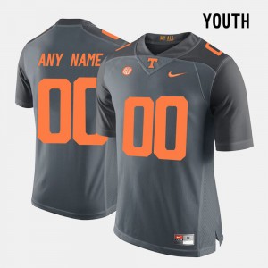 College Limited Football Embroidery Grey Youth(Kids) UT VOL Custom Jerseys #00 212823-711