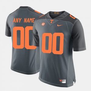 Stitched Tennessee Vols Custom Jerseys Men College Limited Football Grey #00 375267-354