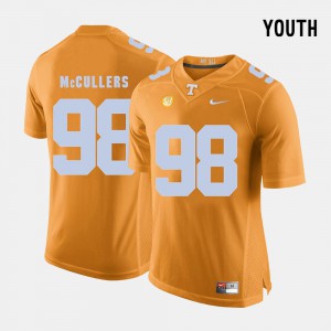 Youth(Kids) Player Orange Tennessee Daniel McCullers Jersey #98 College Football 649775-724