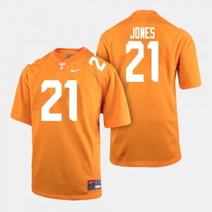 College Orange University Of Tennessee Jacquez Jones Jersey #21 Mens College Football 995999-886