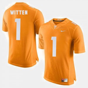 Mens UT VOL Jason Witten Jersey Stitch #1 Orange College Football 607709-455
