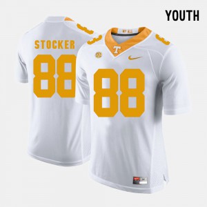 White Tennessee Volunteers Luke Stocker Jersey College Football #88 Youth Stitched 684831-176