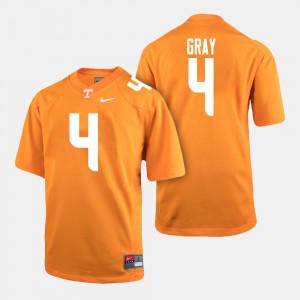 NCAA College Football UT Volunteer Maleik Gray Jersey Orange #4 Men's 377891-379