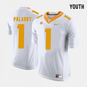 College Football TN VOLS Michael Palardy Jersey Stitched White #1 Youth(Kids) 761902-208