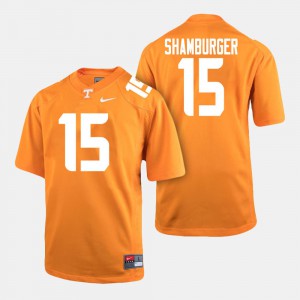 Men's Official College Football Tennessee Vols Shawn Shamburger Jersey Orange #15 961487-113