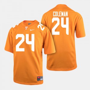 Men Vols Trey Coleman Jersey College Football Stitch Orange #24 147960-232