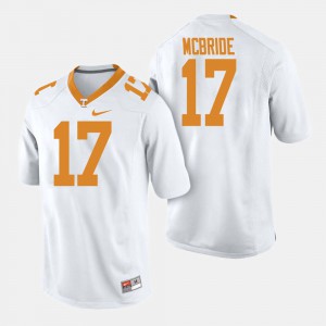 Tennessee Volunteers Will McBride Jersey White For Men's College Football #17 Official 455348-115