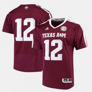 Texas A&M University Jersey Maroon Official #12 Men 2017 Special Games 688600-922