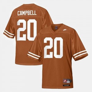 College Football For Kids University of Texas Earl Campbell Jersey Orange #20 University 600211-158