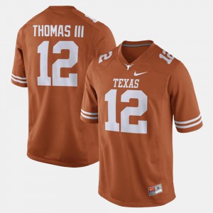 #12 University Orange Texas Longhorns Earl Thomas Jersey For Men Alumni Football Game 820834-403