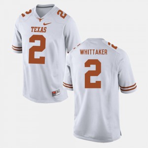 NCAA Men's Texas Longhorns Fozzy Whittaker Jersey #2 College Football White 431191-997