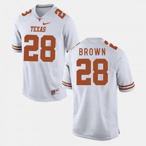 College Football University of Texas Malcolm Brown Jersey Player White Men's #28 742960-283