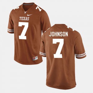 #7 Burnt Orange Texas Longhorns Marcus Johnson Jersey College Football Mens Alumni 933126-753