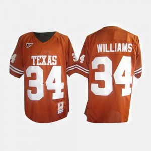 Official Men #34 College Football Orange Texas Longhorns Ricky Williams Jersey 368504-751