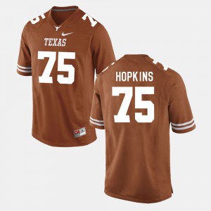 University Burnt Orange #75 Mens College Football Texas Longhorns Trey Hopkins Jersey 947327-996