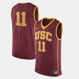 For Men College Football USC Trojan Jersey #11 Cardinal Player 336292-611