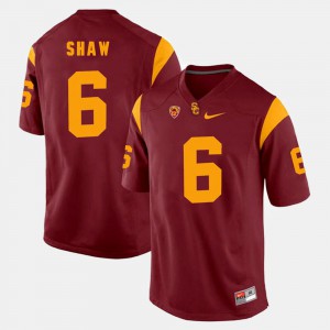 Mens USC Trojans Josh Shaw Jersey Player #6 Red Pac-12 Game 257455-324