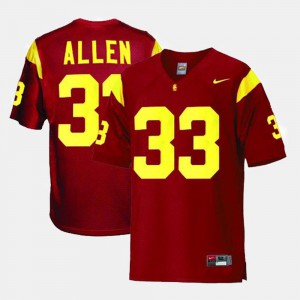 Official #33 College Football Red USC Trojans Marcus Allen Jersey Youth(Kids) 262064-572