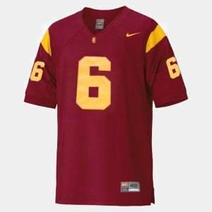 Trojans Mark Sanchez Jersey Youth Stitched Red #6 College Football 188380-205