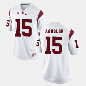 Pac-12 Game Stitch #15 USC Trojan Nelson Agholor Jersey White Men 355302-283