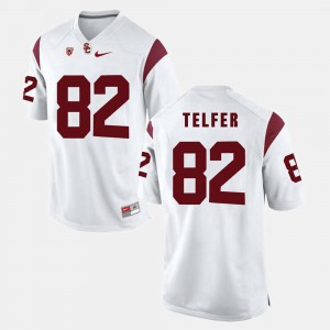 Pac-12 Game Official For Men's White #82 USC Randall Telfer Jersey 919948-457