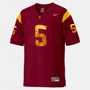USC Trojan Reggie Bush Jersey College Football Red #5 Youth Embroidery 357520-799