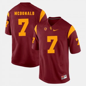 USC Trojan T.J. McDonald Jersey Stitch Red #7 For Men Pac-12 Game 161429-408