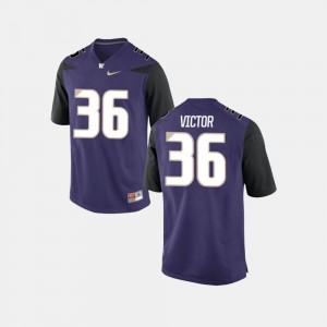 Purple Alumni College Football Washington Azeem Victor Jersey #36 Mens 147285-723