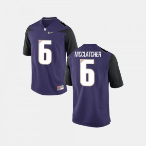 NCAA #6 College Football Purple Washington Chico McClatcher Jersey Mens 870751-910